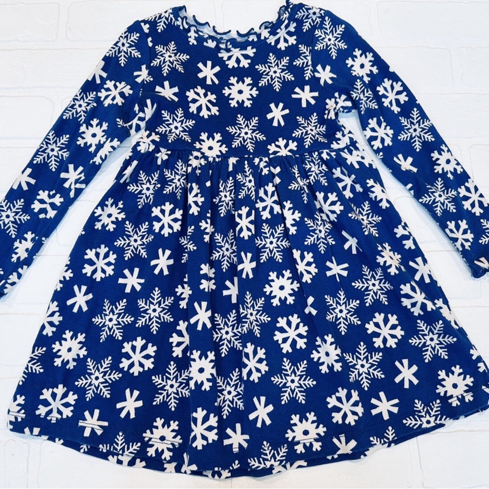 Hanna Anderson Snowflake dress size 6-7